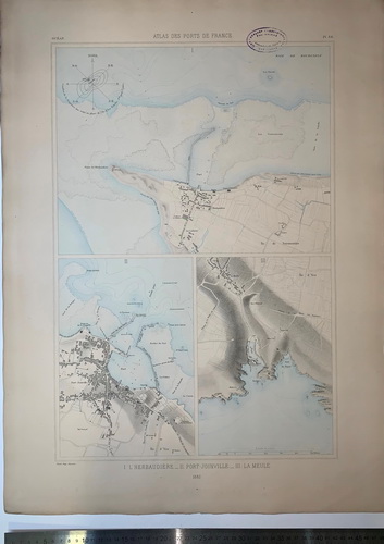 Atlas des ports de France. I. L'herbaudiere. II. Port-Joinville. III. La Meule - landofmagazines.com