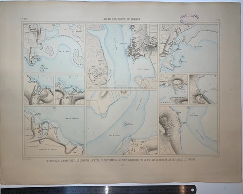 Atlas des ports de France. I. Port Lay. II. Port Tude. III. Lomener. IV. Etel. V. Port Maris. VI. Port Haliguen. VII. Le Po. VIII.  La Trinite. IX. Le Logeau. X. Penerf - landofmagazines.com