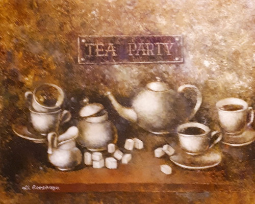 Lilia Gorskaya. Tea drinking - landofmagazines.com