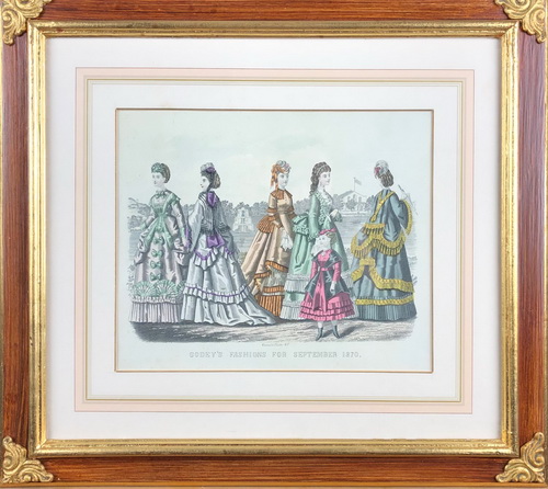 Kimmel and Forster N.Y. Godeys Fashions for september 1870. - landofmagazines.com