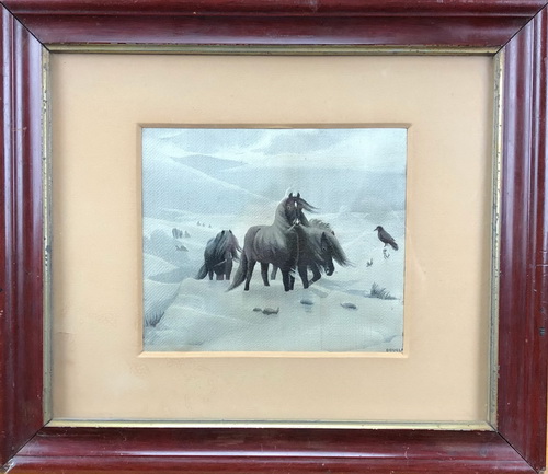 DOUGLA. Horses and crow. - landofmagazines.com