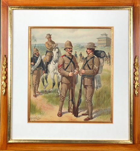 H.A.Ogden. Soldiers, one on horseback - landofmagazines.com
