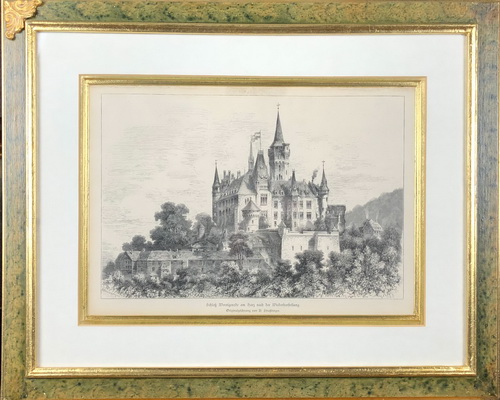 B. Strabberger. Schlob Wernigerode am Harz Nach Der Wiederherstellung. - landofmagazines.com