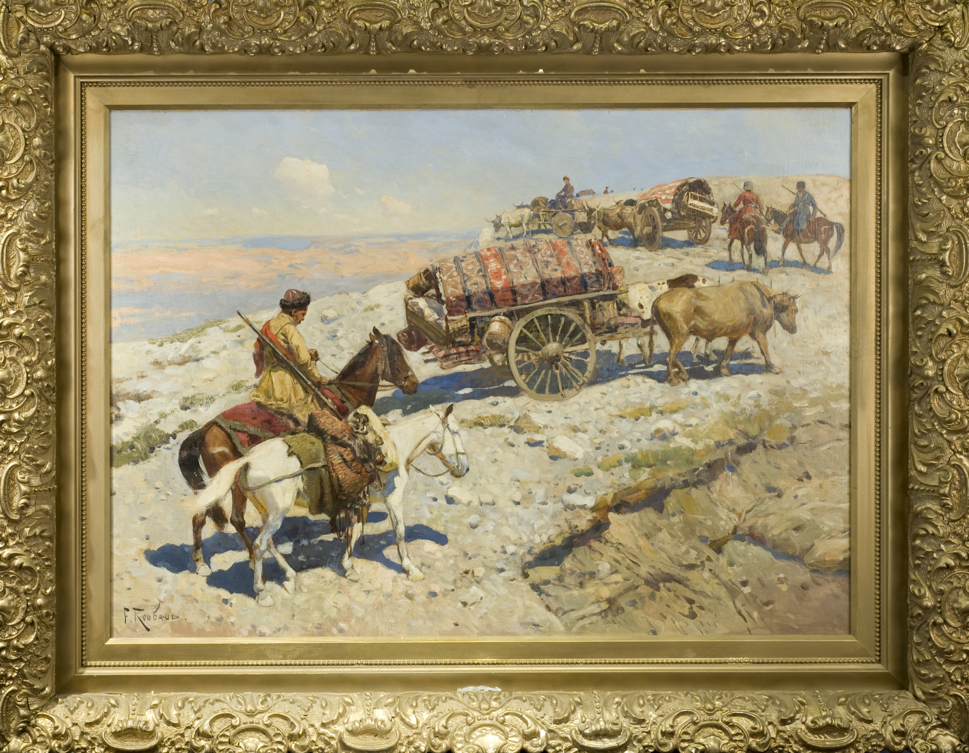 Roubaud Franz Alexeevich. Wagon on the Way. - landofmagazines.com
