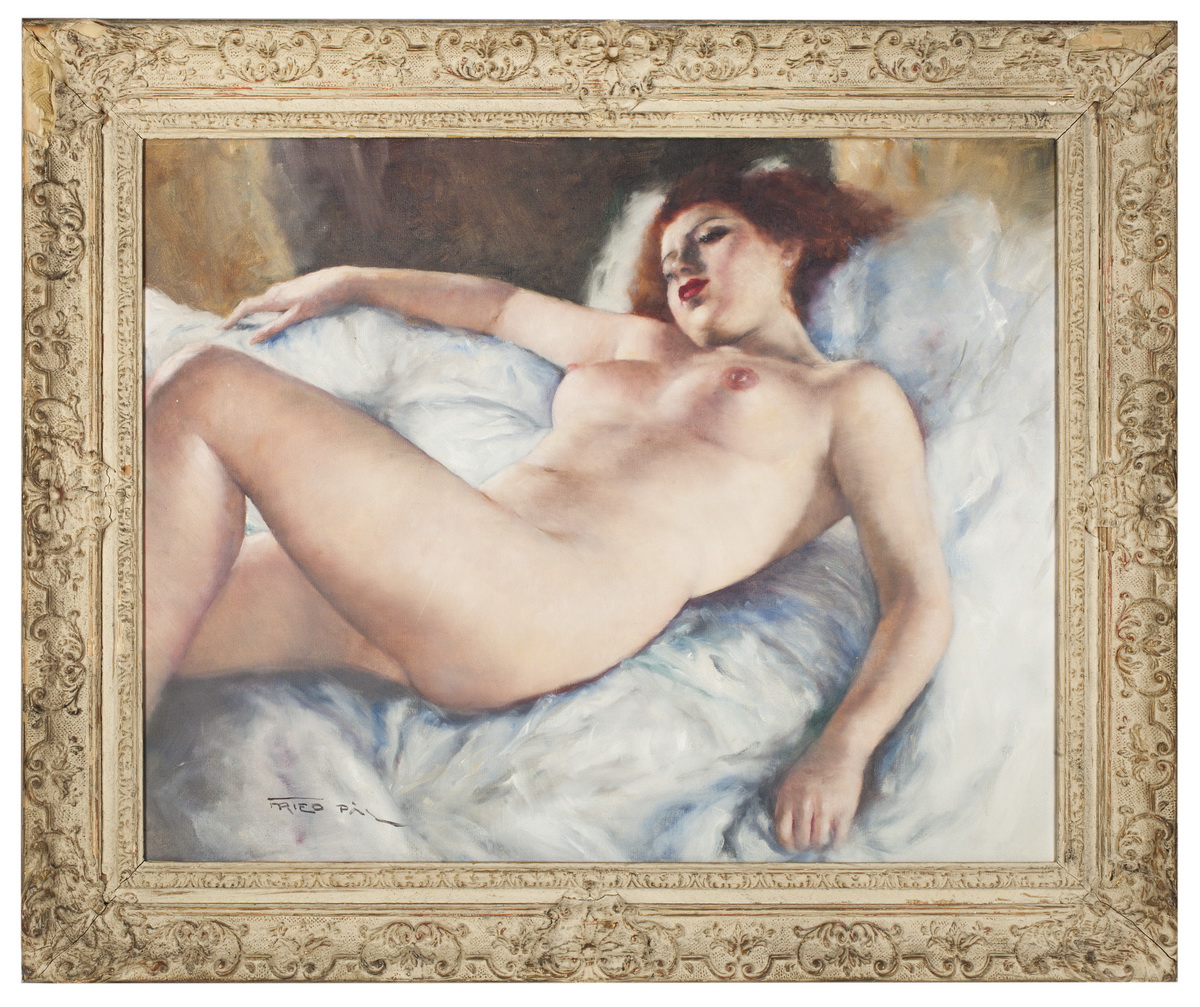 Fried Pal. Reclyning Nude. Oil on canvas. Mid XX century. - landofmagazines.com