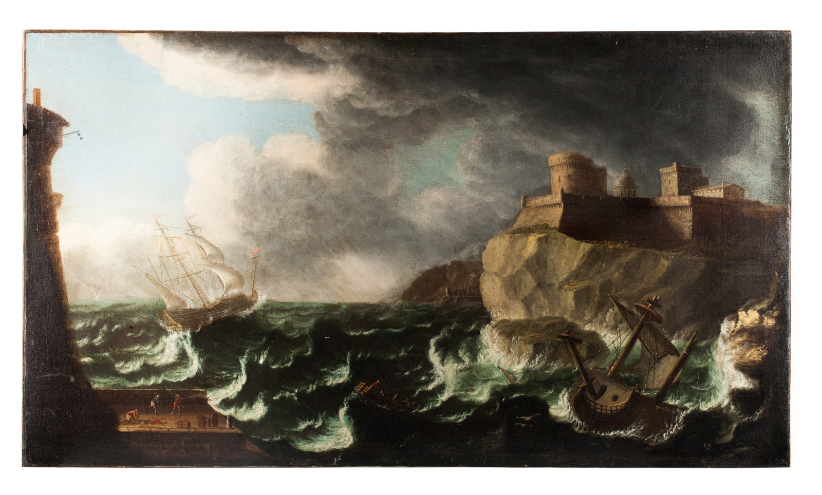 Shipwreck. Painting by unknown artist. Western Europe, possibly Flanders, early XVIII century. - landofmagazines.com