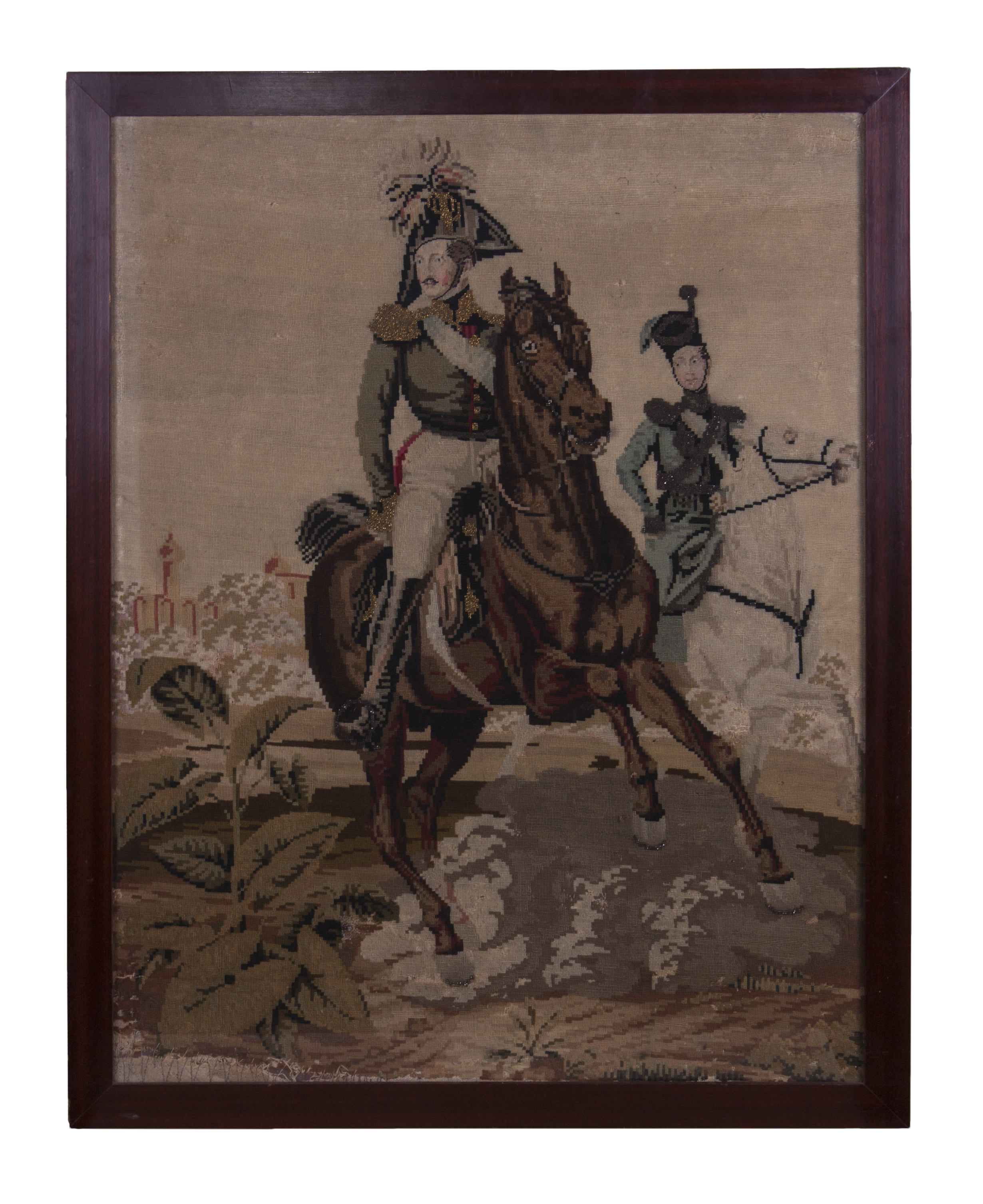 Emperor Alexander I on horseback. Tapestry. End of XIX century. - landofmagazines.com