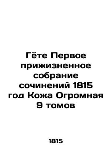 Goethe First Life Collection of Works 1815 Skin Huge 9 Volumes In Russian (ask us if in doubt)/Gyote Pervoe prizhiznennoe sobranie sochineniy 1815 god Kozha Ogromnaya 9 tomov - landofmagazines.com