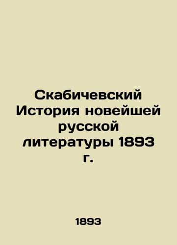 Skabichevsky History of Modern Russian Literature in 1893 In Russian (ask us if in doubt)/Skabichevskiy Istoriya noveyshey russkoy literatury 1893 g. - landofmagazines.com