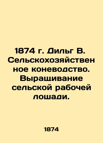 1874 Dilg W. Agricultural Horse Breeding. Raising a Rural Workhorse. In Russian (ask us if in doubt)/1874 g. Dil'g V. Sel'skokhozyaystvennoe konevodstvo. Vyrashchivanie sel'skoy rabochey loshadi. - landofmagazines.com