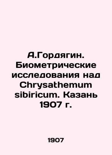 A.Gordyagin. Biometric research over Chrysathemum sibiricum. Kazan 1907. In Russian (ask us if in doubt)/A.Gordyagin. Biometricheskie issledovaniya nad Chrysathemum sibiricum. Kazan' 1907 g. - landofmagazines.com