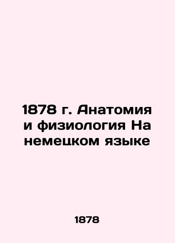 1878 Anatomy and Physiology in German In German (ask us if in doubt)/1878 g. Anatomiya i fiziologiya Na nemetskom yazyke - landofmagazines.com