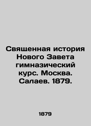 The Holy History of the New Testament: A Gymnasium Course. Moscow. Salaev. 1879. In Russian (ask us if in doubt)/Svyashchennaya istoriya Novogo Zaveta gimnazicheskiy kurs. Moskva. Salaev. 1879. - landofmagazines.com