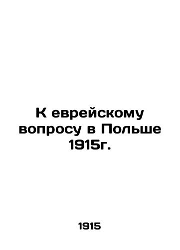 Towards the Jewish Question in Poland in 1915. In Russian (ask us if in doubt)/K evreyskomu voprosu v Pol'she 1915g. - landofmagazines.com