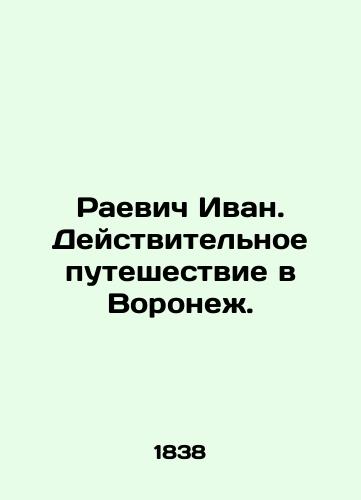 Raevich Ivan. Deystvitel'noe puteshestvie v Voronezh./Ivan Raevich. A real journey to Voronezh. In Russian (ask us if in doubt) - landofmagazines.com