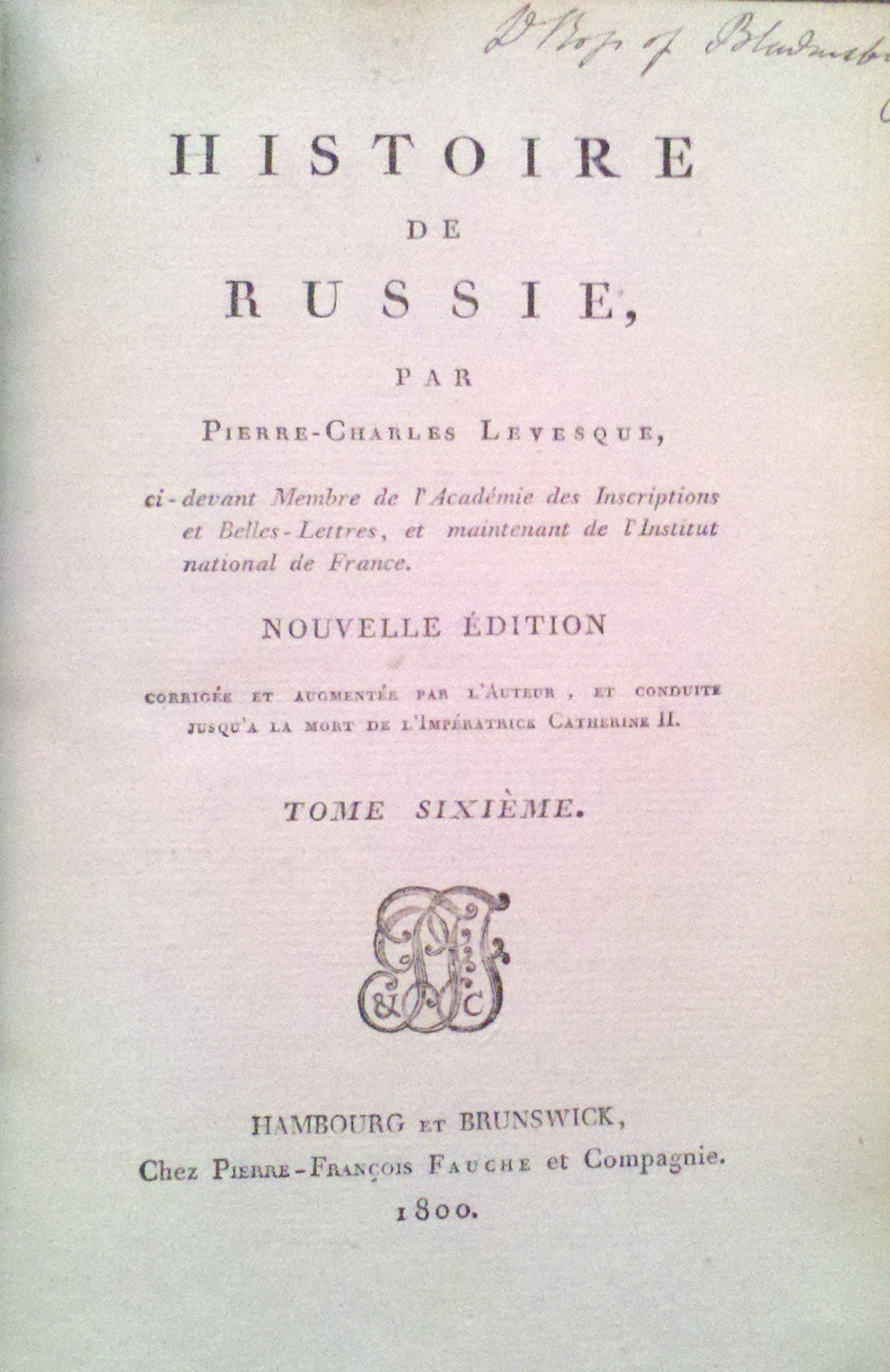 Istoriya Rossii. Hamburg. 1800/The history of Russia . Par Pierre-Charles Levensque. Hamburg. 1800 - landofmagazines.com