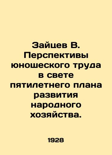 Zaytsev V. Perspektivy yunosheskogo truda v svete pyatiletnego plana razvitiya narodnogo khozyaystva./Zaitsev V. Prospects for youth labor in the light of the five-year plan for the development of the national economy. In Russian (ask us if in doubt) - landofmagazines.com