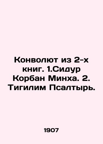 Konvolyut iz 2-kh knig. 1.Sidur Korban Minkha. 2. Tigilim Psaltyr./Convolutee from 2 books. 1. Sidur Korban Minha. 2. Tighilim Psalm. In Russian (ask us if in doubt) - landofmagazines.com