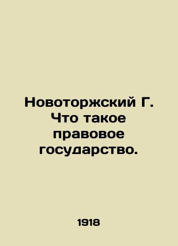 Novotorzhskiy G. Chto takoe pravovoe gosudarstvo./Novotorzhsky G. What is the rule of law? In Russian (ask us if in doubt) - landofmagazines.com