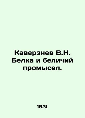 Kaverznev V.N. Belka i belichiy promysel./Kaverznev V.N. Belka and whiteness fishing. In Russian (ask us if in doubt). - landofmagazines.com