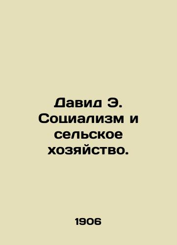 David E. Sotsializm i selskoe khozyaystvo./David E. Socialism and Agriculture. In Russian (ask us if in doubt) - landofmagazines.com