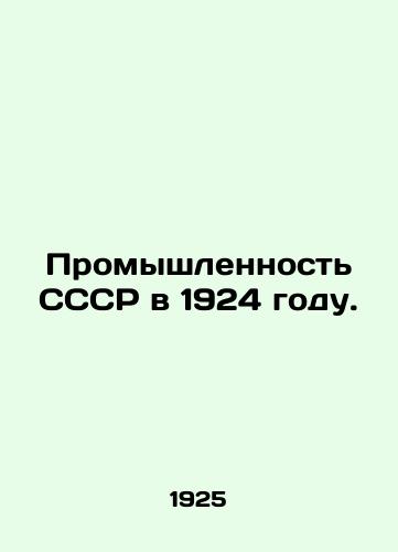 Promyshlennost SSSR v 1924 godu./USSR Industry in 1924. In Russian (ask us if in doubt). - landofmagazines.com