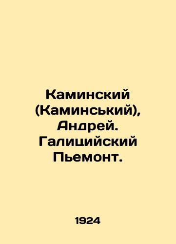 Kaminskiy (Kaminskiy), Andrey. Galitsiyskiy Pemont./Kaminsky (Kaminsky), Andrei. Galician Piedmont. In Russian (ask us if in doubt). - landofmagazines.com