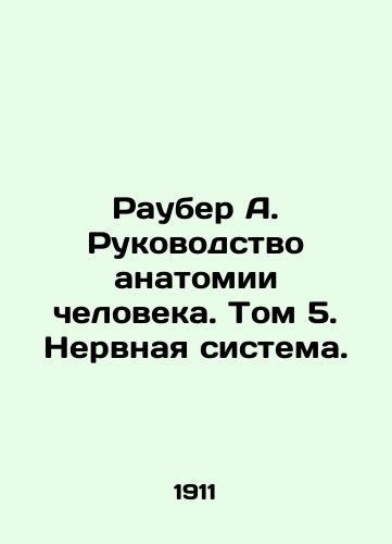 Rauber A. Rukovodstvo anatomii cheloveka. Tom 5. Nervnaya sistema./Rauber A. Manual of Human Anatomy. Volume 5. The Nervous System. In Russian (ask us if in doubt) - landofmagazines.com