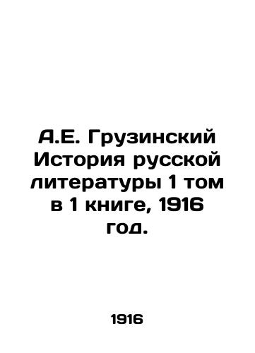 A.E. Gruzinskiy Istoriya russkoy literatury 1 tom v 1 knige, 1916 god./A.E. Georgian History of Russian Literature 1 Volume in 1 Book, 1916. - landofmagazines.com