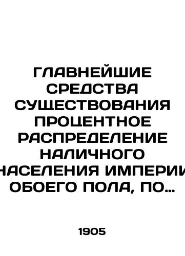 GLAVNEYShIE SREDSTVA SUShchESTVOVANIYa PROTsENTNOE RASPREDELENIE NALIChNOGO NASELENIYa IMPERII OBOEGO POLA, PO GRUPPAM ZANYaTIY. 1905 g./MAJOR MEANS OF SUBSTANTIVE DISTRIBUTION OF THE CASH POPULATION, BY EMPERY GROUP. 1905 - landofmagazines.com
