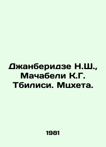 Dzhanberidze N.Sh., Machabeli K.G. Tbilisi. Mtskheta./Janberidze N.Sh., Machabeli K.G. Tbilisi. Mtskheta. In Russian (ask us if in doubt) - landofmagazines.com
