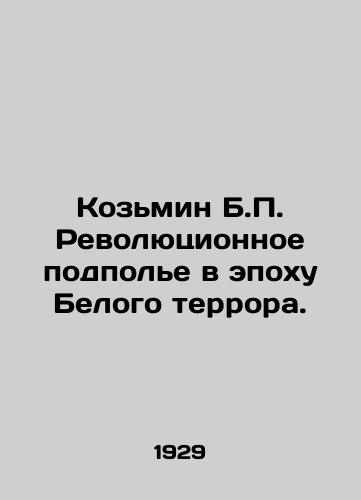 Kozmin B.P. Revolyutsionnoe podpole v epokhu Belogo terrora./Kozmin B.P. Revolutionary Underground in the Age of White Terror. In Russian - landofmagazines.com