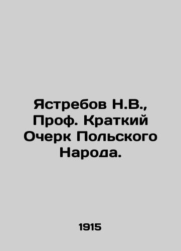 Yastrebov N.V., Prof. Kratkiy Ocherk Polskogo Naroda./Hawks N.W., Prof. A Brief Essay of the Polish People. In Russian - landofmagazines.com