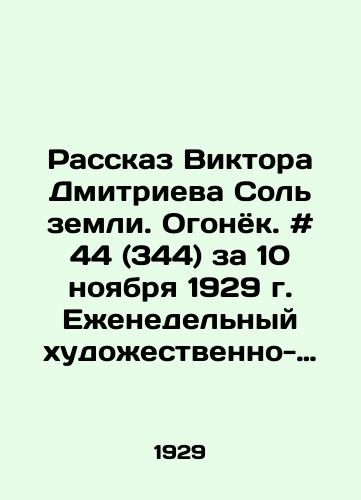 Rasskaz Viktora Dmitrieva Sol zemli. Ogonyok. # 44 (344) za 10 noyabrya 1929 g. Ezhenedelnyy khudozhestvenno-literaturnyy zhurnal. /Story of Viktor Dmitriev The salt of the earth. Ogonyok. # 44 (344) for November 10, 1929. Weekly art and literature magazine. - landofmagazines.com