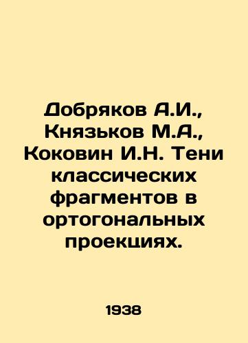 Dobryakov A.I., Knyazkov M.A., Kokovin I.N. Teni klassicheskikh fragmentov v ortogonalnykh proektsiyakh./C3 - landofmagazines.com