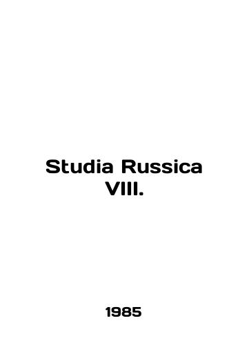 Studia Russica VIII./Studio Russica VIII. In English - landofmagazines.com