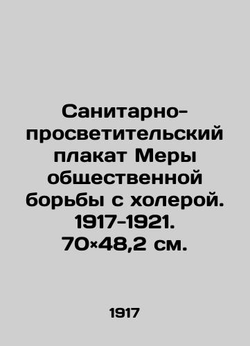Sanitarno-prosvetitelskiy plakat Mery obshchestvennoy borby s kholeroy. 1917-1921. 70×48,2 sm./Public Health Poster Measures against Cholera. 1917-1921. 70 × 48.2 sm. - landofmagazines.com
