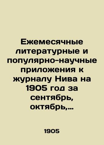 Ezhemesyachnye literaturnye i populyarno-nauchnye prilozheniya k zhurnalu Niva na 1905 god za sentyabr, oktyabr, noyabr i dekabr./Monthly literary and popular-scientific supplements to the journal Niva for 1905 for September, October, November and December. In Russian - landofmagazines.com